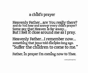 A Child's Prayer A Child's Prayer