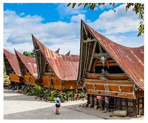 Architecture des Batak Toba Sumatra Indonesie