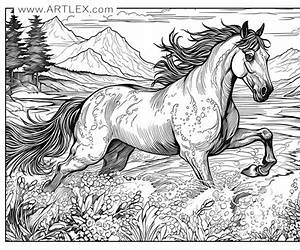 Beautiful HorsesColoring Book for Adults