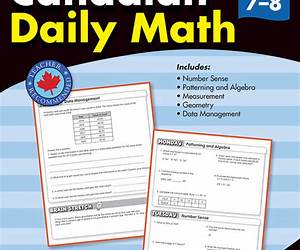 Canadian Daily Math Grades 7-8 Canadian Daily Math Grades 7-8