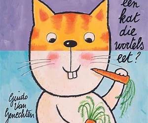 Een kat die wortels eet?
