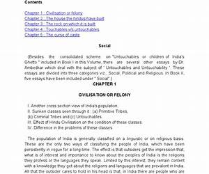 Essays on Untouchables and Untouchability: Political Essays on Untouchables and Untouchability: Political