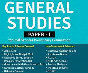 General Studies Paper I for Civil Services Preliminary Examination (2016)