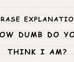 How Dumb Do They Think I Am?