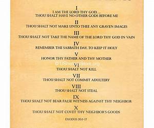 JC’s Ten Commandments