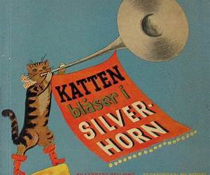 Katten blåser i silverhorn