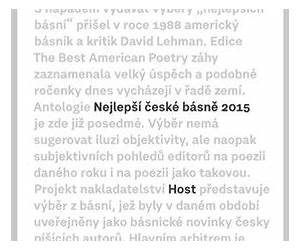 Nejlepší české básně 2015 Nejlepší české básně 2015