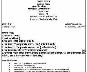 SAMPLE PAPERS BUSINESS STUDIES (CLASS 12)