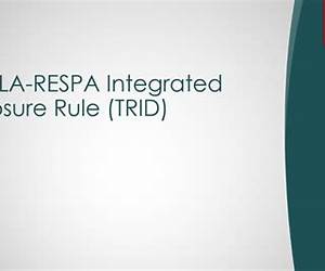 TILA-RESPA INTEGRATED DISCLOSURE (“TRID”): TILA-RESPA INTEGRATED DISCLOSURE (“TRID”) -STUDY GUIDE, AND SAMPLE QUESTIONS TILA-RESPA INTEGRATED DISCLOSURE (“TRID”): TILA-RESPA INTEGRATED DISCLOSURE (“TRID”) -STUDY GUIDE, AND SAMPLE QUESTIONS