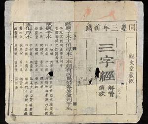 Tam Tu Kinh, ou Le Livre des phrases de trois caractères: texte, transcription annamite (Éd. 1882)