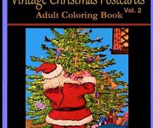 Vintage Christmas Postcards Vol. 2 Adult Coloring Book: 25 Grayscale Images: Adult Coloring Book (Adult Coloring Books)